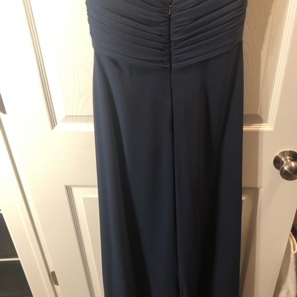 Navy Strapless Bridesmaid Dress - Picture 4 of 4